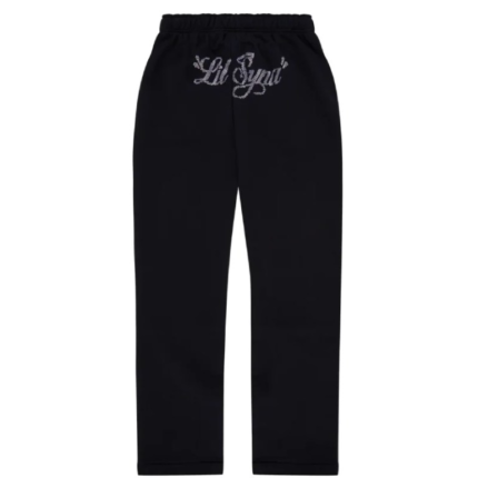 Black Womens Sweatpants Rhinestone
