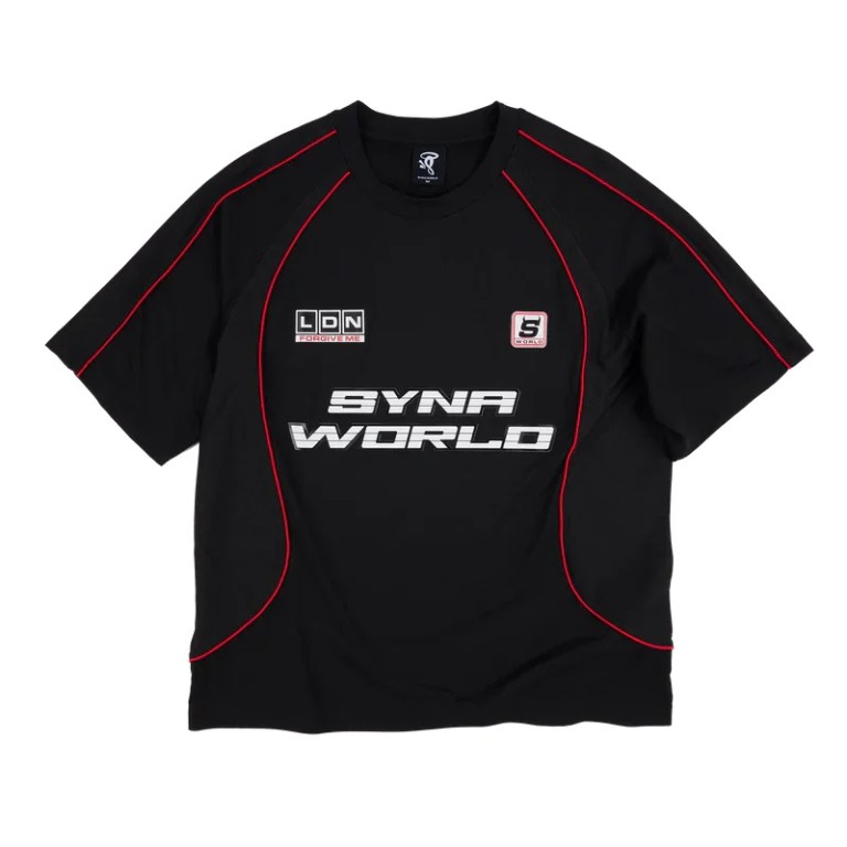 SYNA Black Tee Perforated (2) SYNA Black Tee Perforated