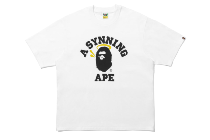 synasworl BAPE X CENTRAL CEE COLLEGE FIT White TEE